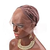 [Upgraded] Bella Hair Breathable Lace Front Wig Cap for DIY Making Wigs with Adjustable Straps and Combs, Light Brown Small Size