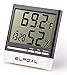 Humidity Monitor by Elroal - Digital indoor Hygrometer - Thermometer - Alarm Clock with LCD Display - Temperature Gauge Humidity Meter for Home or Greenhouse, Basement or Office