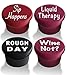 4 Wine Stoppers - Best Wine Gifts Accessories to Label Your Personalized Wine Bottles and Racks. Seal Your Favorite Wine with Reusable Silicone Bottle Cap Art