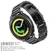 LoveBlue for Gear Sport Bands,Gear Sport SM-R600 Stainless Steel 20mm Band Replacement for Samsung Gear Sport SM-R600 Smart Watch(Black)