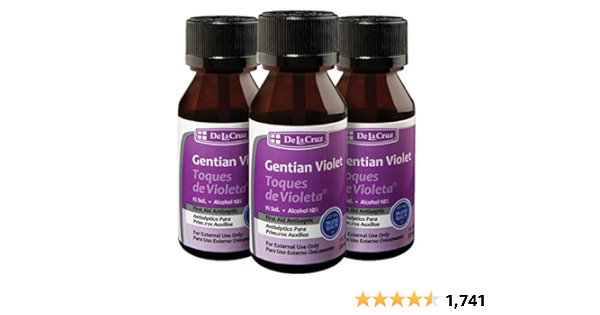 De La Cruz Gentian Violet - Violeta De Genciana - Tincture Of Violet 1%  First Aid Antiseptic, 1 Fl Oz (3 Bottles): Buy Online At Best Price In Uae  - Amazon.ae