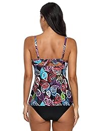 Bañador para dama con diseño floral de dos piezas