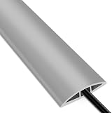 SEGNAYEN 2M Grey Floor Cable Cover, PVC Wire Cord Protector Channel Mat view 1