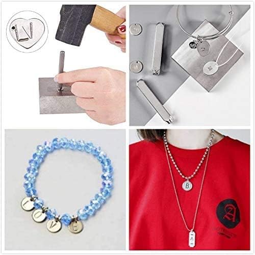 Beadthoven 36pcs Iron Iron Letter Alphabet Initials A~Z and Number 0~9 Seal Stamps Metal Steel Tag Pendant Stamping Tool Message Word Phrase Inked Set Black 60x6mm - Image 4