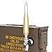 Lucky Shot USA 20MM Bullet Beer Tap Handle | US Military Cannon Round | Brass