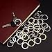 Sunmns 1.2 Inch Flat Key Chain Ring Colorful Metal Split Keychain Rings for Car Home Keys Organization, Arts Crafts, 36 Pieces