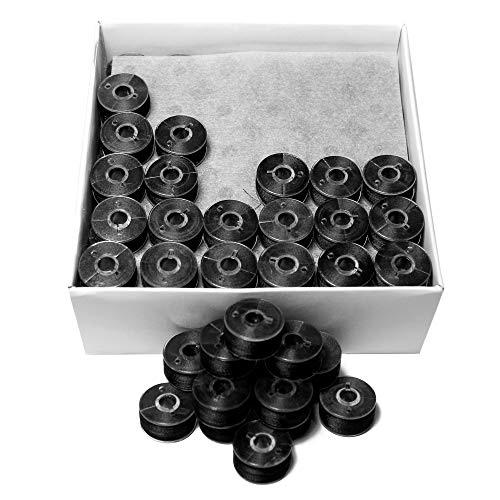 144 Black & White PreWound Bobbins for Brother Embroidery Machines
