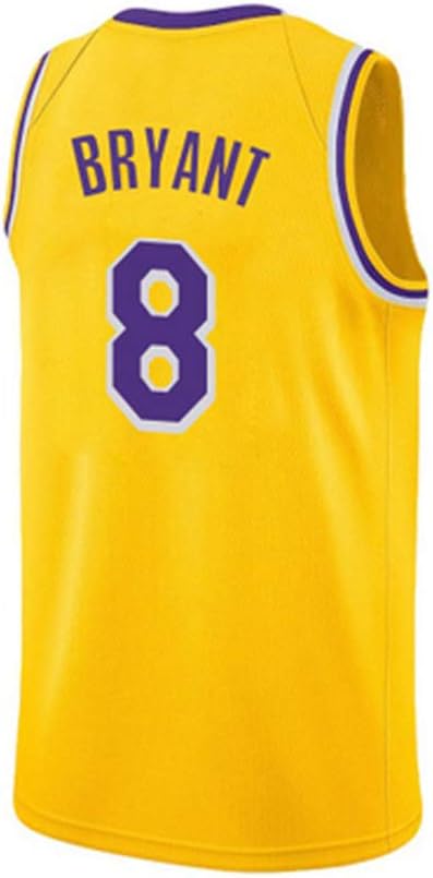Hswu Dress Nba L A Lakers Kobe Bryant 8 Men S Basketball Jersey New Season Retro Breathable Fabric Sports Jersey Fitness Vest Top Sleeveless Shirt Xs170cm Amazon Co Uk Kitchen Home