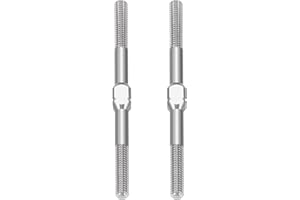 RC HUB RCHUBAM RC Turnbuckles Camber Links 1Pair 14mm - 50mm 2PCS Steering Linkage Tie Rods (M3) for 1/10 TRX-4 RC Slash 4X4 1/10 RC Car Upgrades Part (45mm)