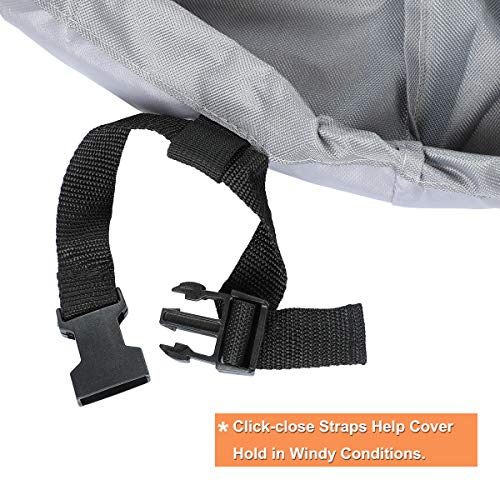 iiSPORT 3 Seater Hammock Swing Glider Canopy Cover w/Reinforced 600D Oxford - Waterproof Outdoor Garden Triple Cover with 3 Year Warranty, Gray, 80" Lx 60" W x 72" H - Thumbnail 4