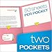 Oxford Twin-Pocket Folders, Textured Paper, Letter Size, Pink, Holds 100 Sheets, Box of 25 (57568EE)