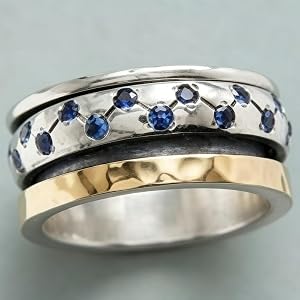 Light Mature Temperament, Delicate Circle, Blue Synthetic Zircon Ring, Women's Daily Wear, Stylish Accessories