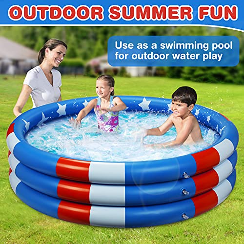 Inflatable Kiddie Pool for Toddler Upgraded Blow Up Pool for Kids 3