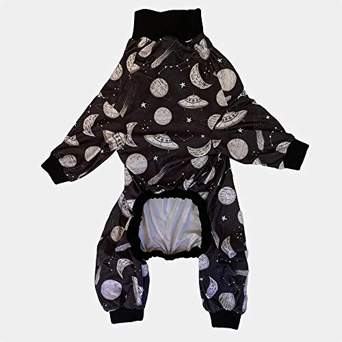 Tooth and Honey Pitbull Pajamas/Outerspace UFO Print Onsie/Lightweight