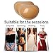 Silicone Adhesive Bra Pads Inserts & Removable Push Up Sticky Bra Pad Breast Enhancer for Women, Beigeױ Pair, Free