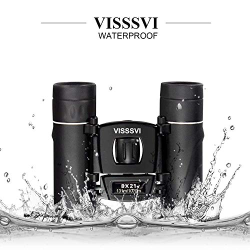 VISSSVI 8x21 Small Compact Lightweight Binoculars for Adults Kids Bird Watching Traveling
