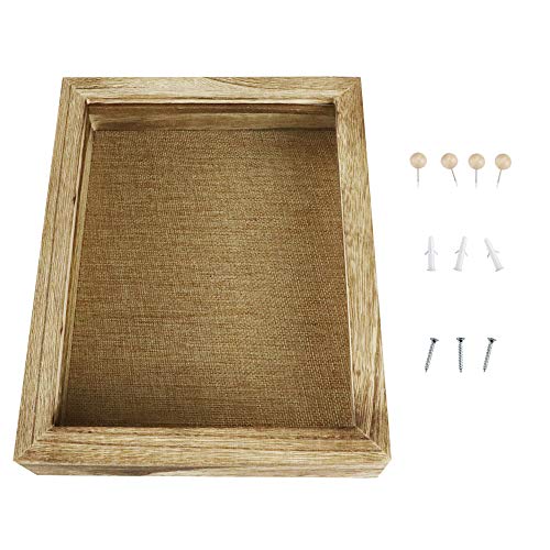 LadyRosian - 8x10 Display Case Shadow Box Frame with Linen Background and 4 Stick Pins Memento Photos Wedding Memory Box
