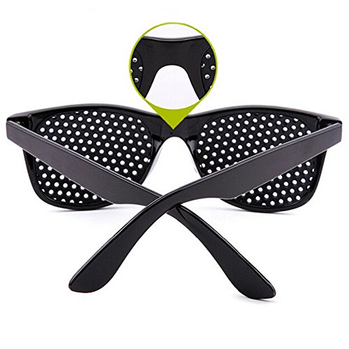 Yanqueens Vision Correction and Improvement Glasses 2 Pack, Anti-fatigue Eye Protection Man Woman Sunglasses Goggles With Small Holes