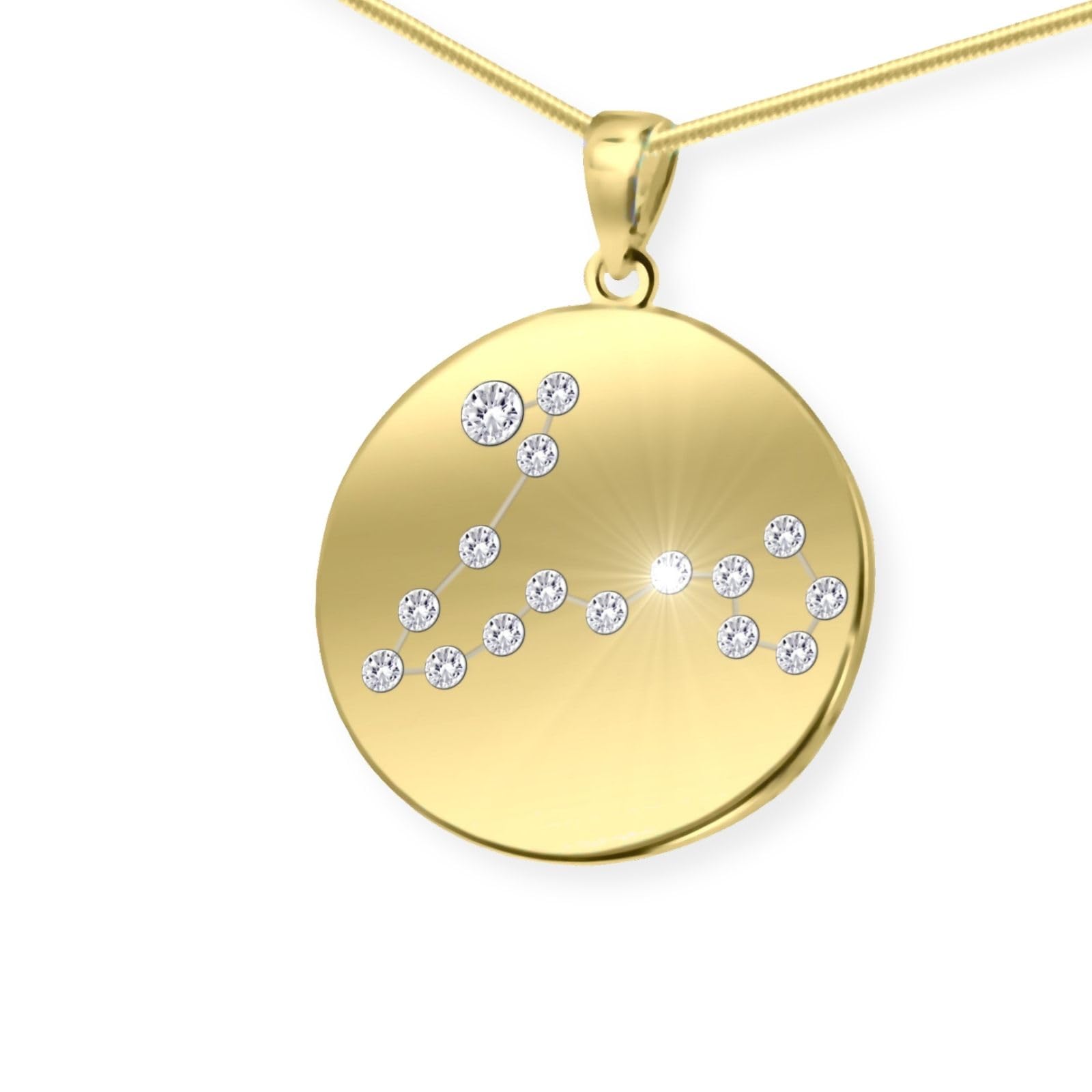 Stylish Womens Necklace With Zodiac Pendant In High-Quality Sterling Silver