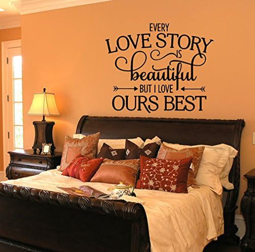 Every Love Story Is Beautiful But Ours Is My Favorite Marriage Anniversary Wedding Wall Decal Sticker Art Mural Home Decor Quote