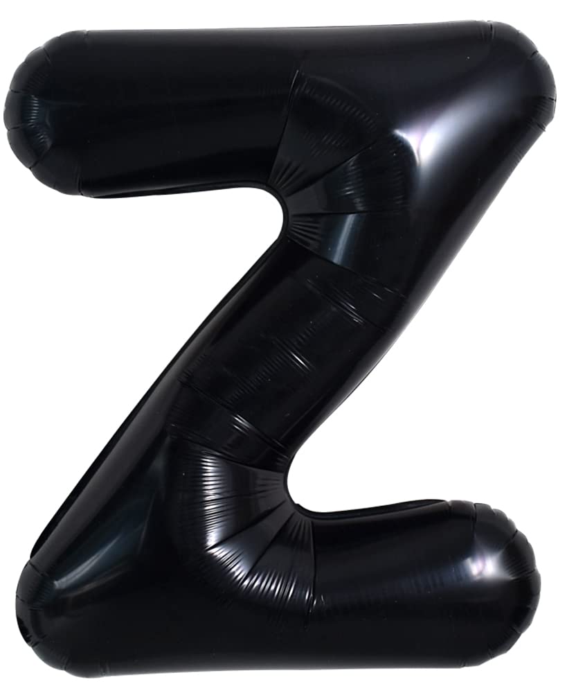 TONIFUL 40 Inch Large Black Z Letter Balloons - Jumbo Helium Balloons for Birthday Party, Anniversary, Valentine's Day Supplies
