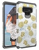 Casy Mall Case for Samsung Galaxy Note 9,Dual Layer Heavy Duty Hybrid PC+TPU Protect Series Pineapple Gray