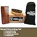 Hairstunning Boar Bristles Beard Brush and Comb Kit Perfect Mustache Grooming Set For Men With Gift Box