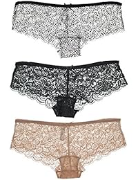 Intimates Women's All Lace Boyshort Underwear Panties (3 PR)