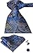 Hi-Tie Men's 4pc Waistcoat Vest Necktie Pocket Square Cufflinks Set For Suit or Tuxedo More Color for Choose (M, N-1447)