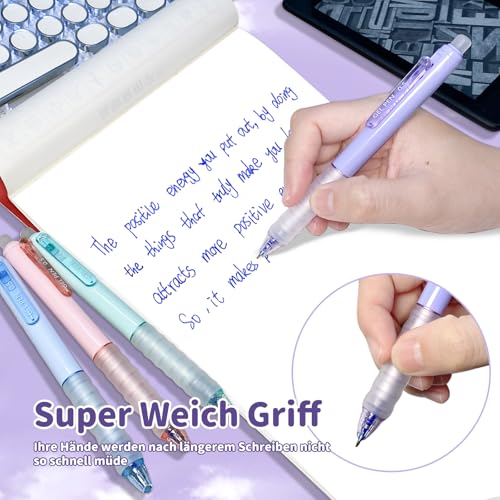 Xiaocanglan Radierbarer Kugelschreiber, 4 Stück Blau Tintenroller Radierbar Radierbare Stifte Kugelschreiber Radierbar, 0.5MM Radierbarer Tintenroller Studenten Geschenk Schule Bürobedarf Schulsachen thumbnail 3