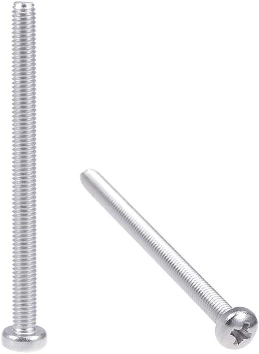 sourcing map M3x40mm Machine Screws Pan Phillips Cross Head Screw 304 Stainless Steel Fasteners Bolts 100Pcs