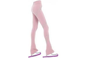 LIUHUO Ice Figure Skating Pants Girls Practice Over Boots Pants Thin Fleece Tights Trousers Rhinestones Child Skate Leggings