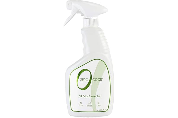Zero Odor Pet Odor Eliminator, Air and Surface Odor Remover for Carpet, Furniture, and Pet Beds, Trigger Spray, 16 fl oz