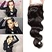 Brazilian Body Wave Closure 7a Grade Virgin Unprocessed Human Hair Lace Closure with Bady Hair Natural color 1 bundle