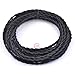 32.8ft Black Twisted 18/2 Rayon Covered Wire,HESSION Antique Industrial Electrical Cloth Cord,Vintage Style Lamp Cord Strands