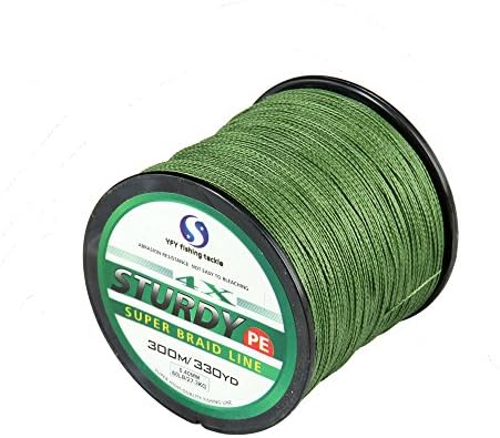 FYSHFLYER Super Power Braided Fishing Line - 300M(330 Yard); Low Memory Cut Resistant - Green
