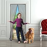Magnetic Screen Door - Keeps The Fresh Air In and The Bugs Out - Mesh Comes With Velcro or Pins - Closes Automatically With The 18 Powerful Magnets - Fits Doors Up to 39