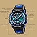 Jelercy Multi Function Digital Analog Watch LED Quartz Water Resistant Sport Watches for Boys Blue