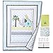 Blue Elephant 4pcs Set Baby Bedding Set Nursery Crib Bedding with Comforter Blanket