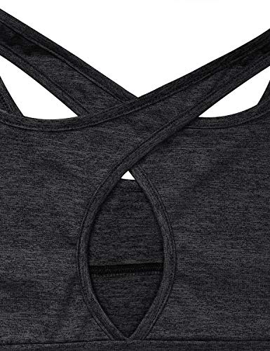 image for Kimmery Black Sleeveless Top, Ladies Round Neck Criss Cross Back Tops 