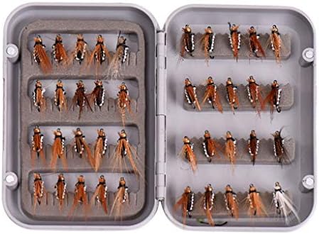 Rumas 40Pcs Fly Fishing Bait Kits+Waterproof Fishing Baits Box Organizer Set