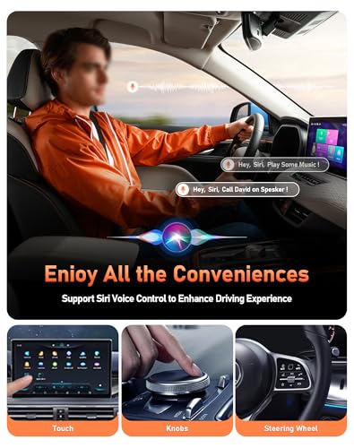 Magic AI Box-Wireless Carplay Adapter & Android Auto with Streaming Netflix YouTube TikTok, Dual-Band WiFi, TF Card Offline Playback, Video Entertainment Box for iPhone 10+ and Android 11+