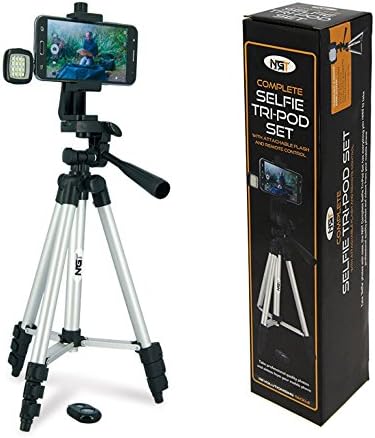 Sportingwholesale Anglers Selfie Tripod With Remote Control And Night Light Case Fishing Camera Stand With Attachable Flash And Remote Control
