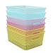 Cand Plastic Storage Baskets/Bins, 4-Pack, Gray
