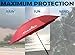 Athletico 68 Inch Automatic Open Golf Umbrella - Extra Large Double Canopy Umbrella is Windproof and Waterproof - Features Ergonomic Rubber Handle (Wine Red, 68 inch)