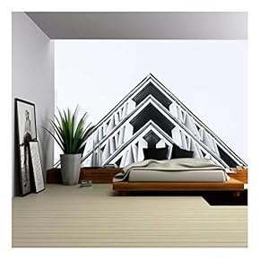 Facade View of Modern Architecture - Removable Wall Mural | Self-Adhesive Large Wallpaper - 66x96 inches