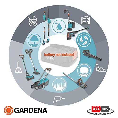 Gardena Akku-Teleskop-Hochentaster TCS 20/18V P4A ohne Akku: Astsäge für bis zu 4 m Reichweite, 20 cm Schwertlänge, abwinkelbarer Kopf, inkl. Tragegurt (14770-55) – Bild 7
