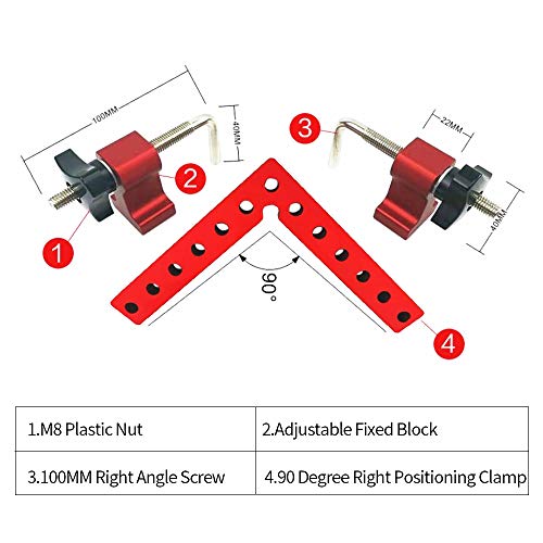 Square Right Angle Clamps 90 Degrees Positioning Squares Woodworking