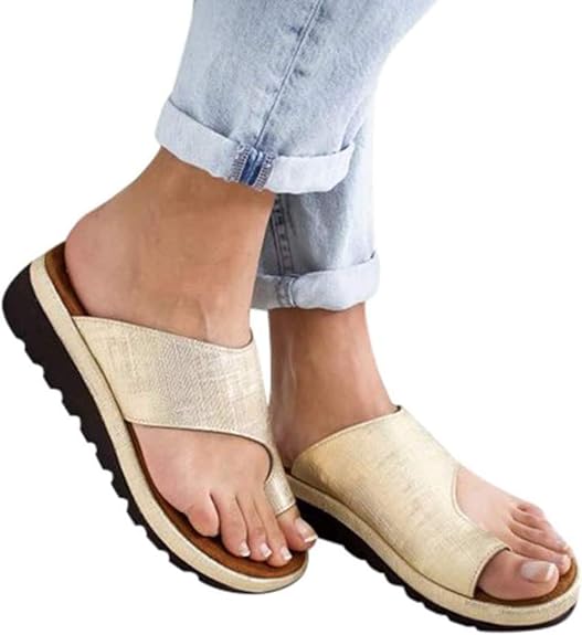 Pxyaz 2020 New Women Comfy Platform Sandal, Bunion Correction Sandals
