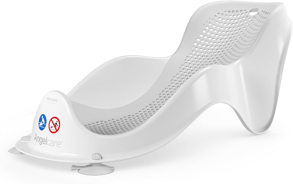 Angelcare Soft Touch Mini Bath Support Grey Newborn Bath Seat Non-Slip